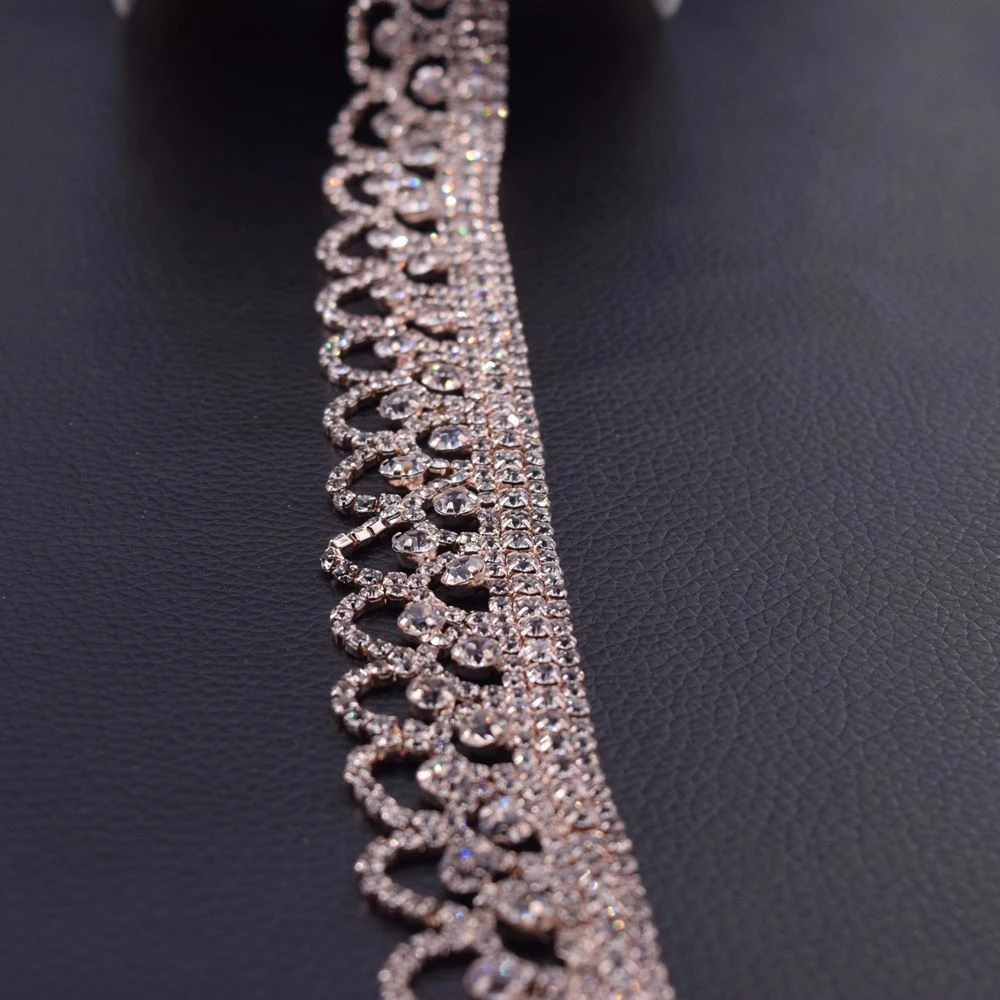 Rose Gold Rhinestone Trim (6) Rose Gold Rhinestone Trim (6)